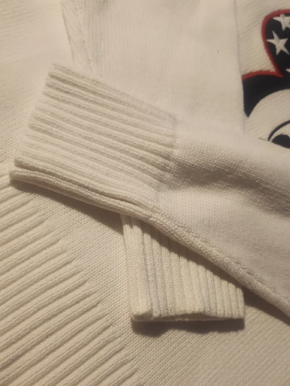 Disney White Crewneck Sweater with Patriotic Mickey Appliqué - Picture 4 of 7